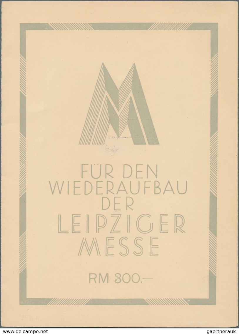 Sowjetische Zone - West-Sachsen: 1946, Leipziger-Messe Großblock, In Original-Schutzhülle, Numeriert - Altri & Non Classificati