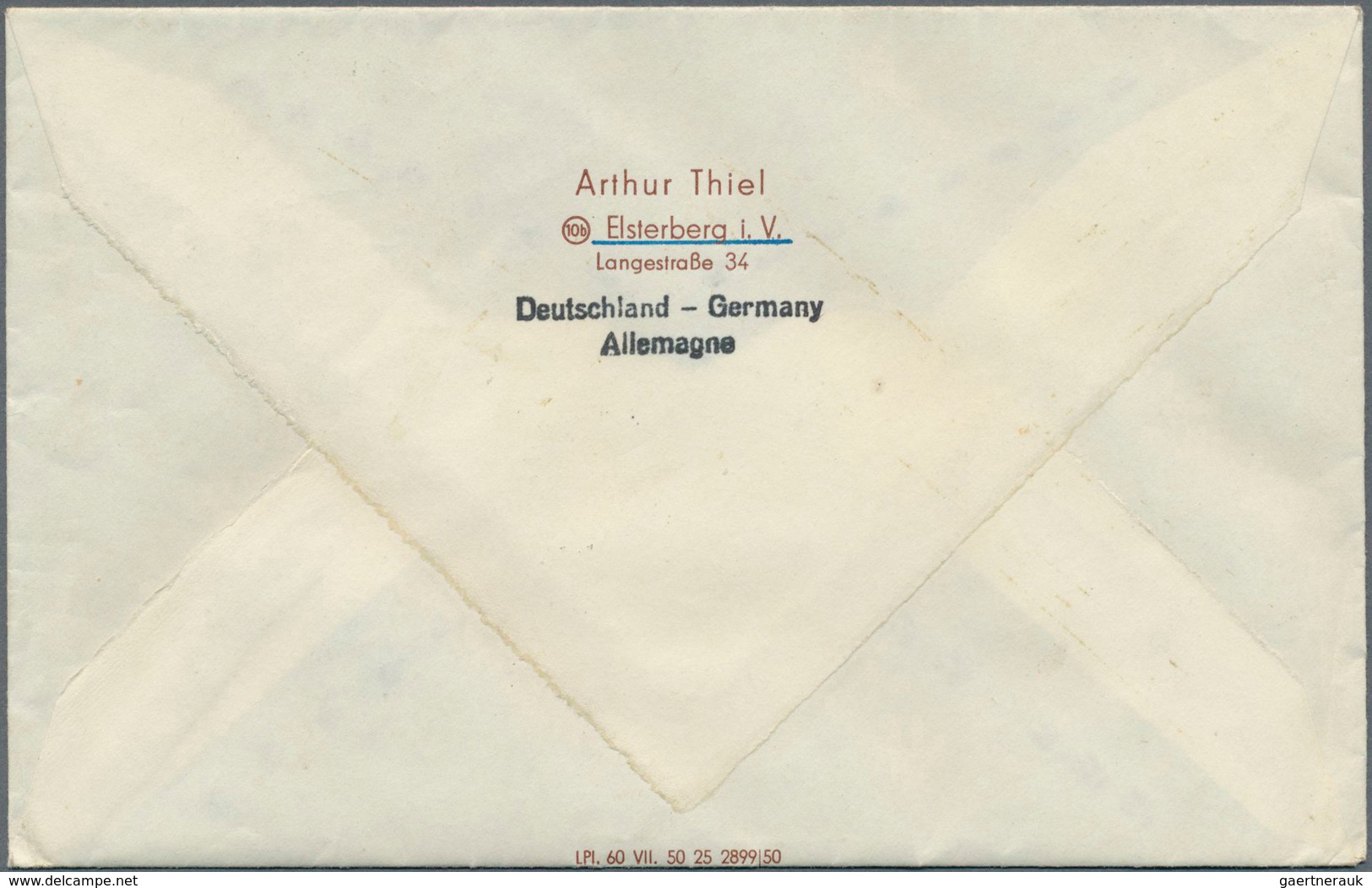 DDR: 1951. R-Brief Mit Kpl. Chinesen + Extra 1x 24 Pf Von "Elsterberg" Portorichtig Nach Belgien. - Collections
