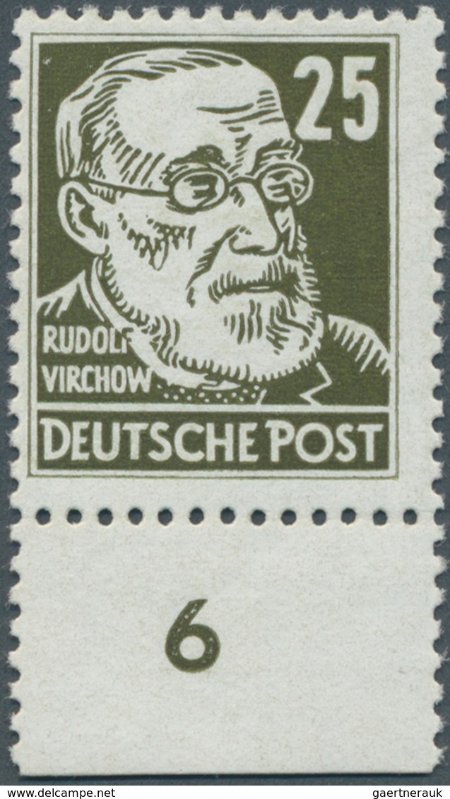 DDR: 1953, 25 Pfg. Köpfe II Mit Seltenem WZ X II, Tadellos Postfrisch, FA Paul BPP, Mi. 1.000,- Euro - Collections