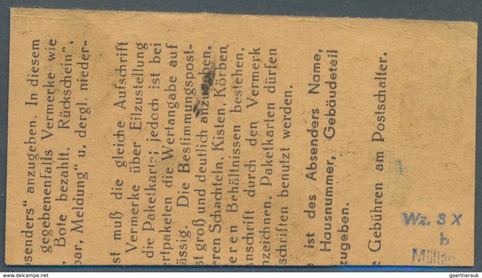 DDR: 1953, 80 Pf Schwarzblau Köpfe, Mit Lacküberzug, Waager. Paar Auf Paketkartenabschnitt, Entwerte - Collections