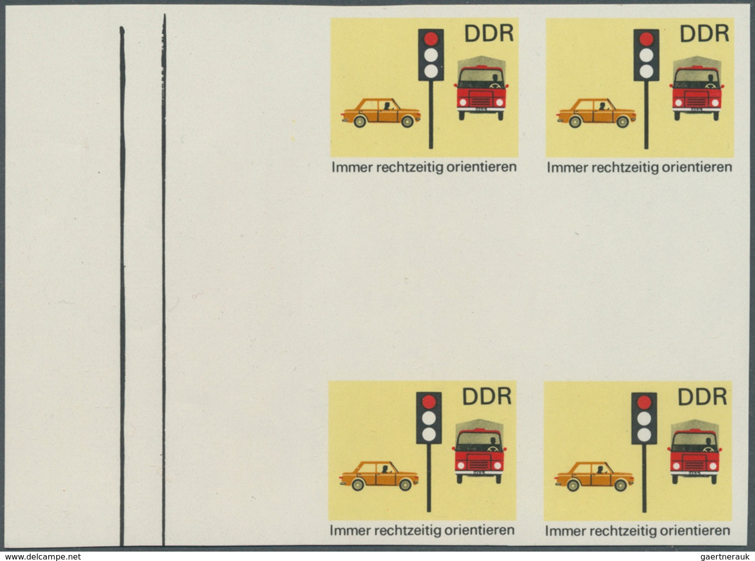 DDR: 1969, Sicherheit im Straßenverkehr 10 Pf. 'Immer rechtzeitig orientieren (Ampel)' in 6 verschie