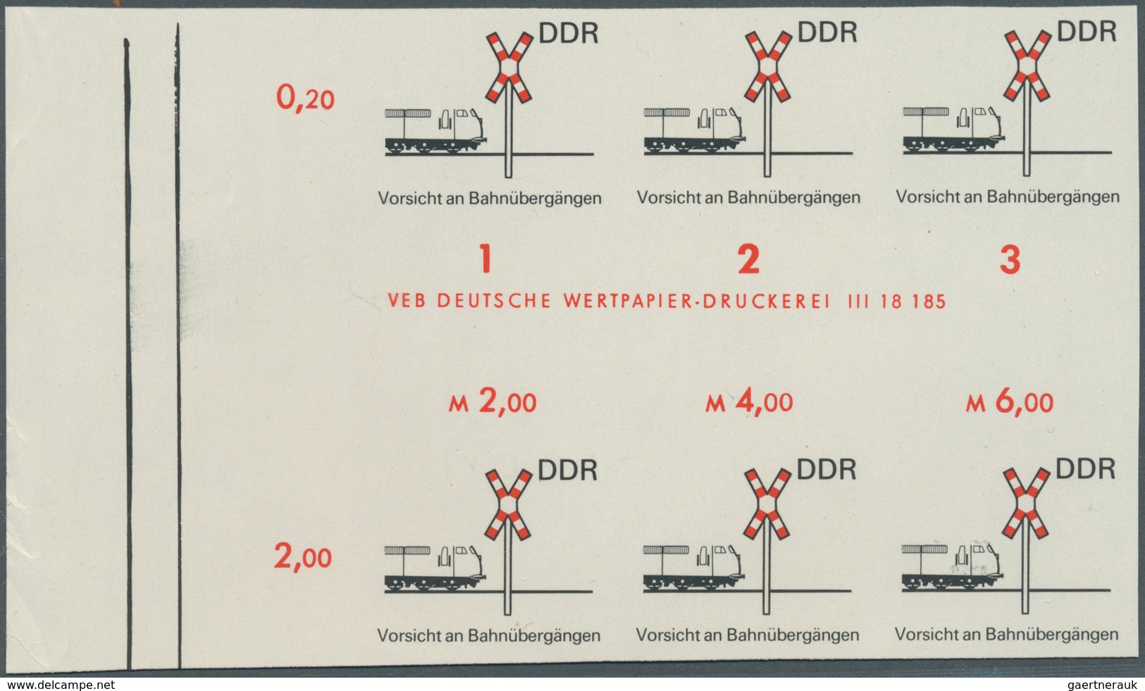 DDR: 1969, Sicherheit Im Straßenverkehr 20 Pf. 'Vorsicht An Bahnübergängen' In 7 Verschiedenen Ungez - Collezioni