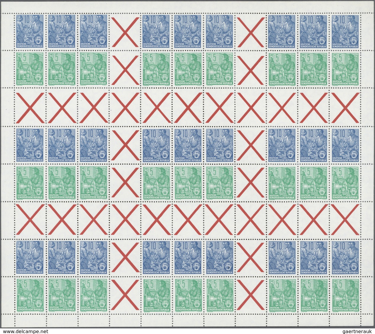 DDR - Zusammendrucke: 1955, Alle 3 Markenheftchenbogen „Fünfjahrplan 1955”, Tadellos Postfrisch Und - Se-Tenant