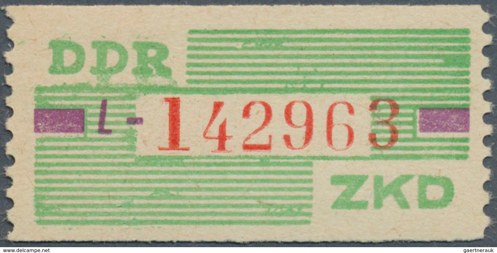 DDR - Dienstmarken B (Verwaltungspost A / Zentraler Kurierdienst): 1959, Wertstreifen Für Den ZKD, 1 - Altri & Non Classificati