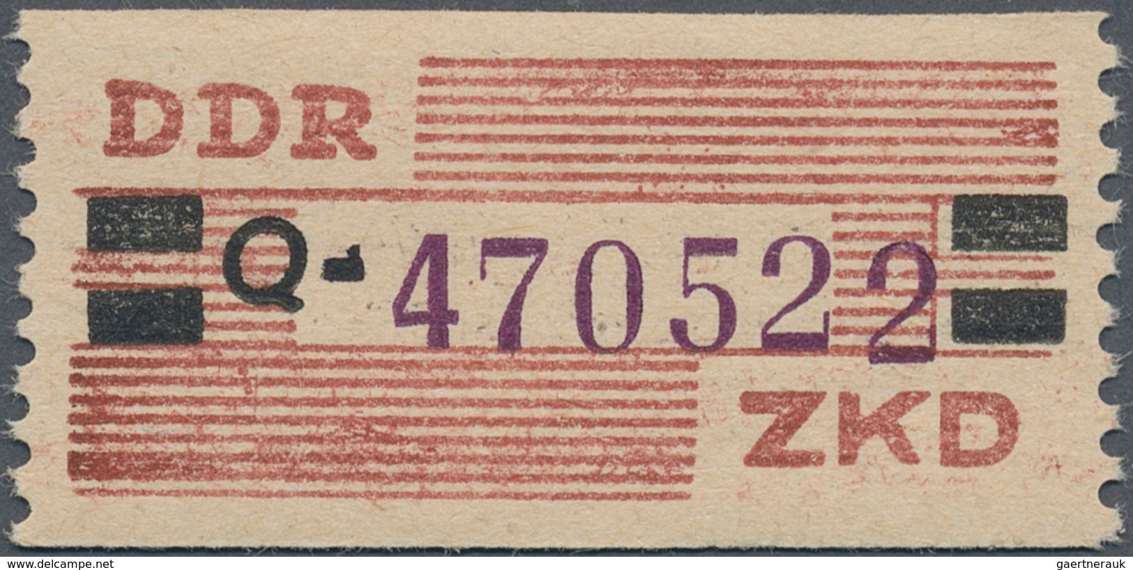 DDR - Dienstmarken B (Verwaltungspost A / Zentraler Kurierdienst): 1959, ZKD 20 Pfg Q (Cottbus) Tade - Altri & Non Classificati