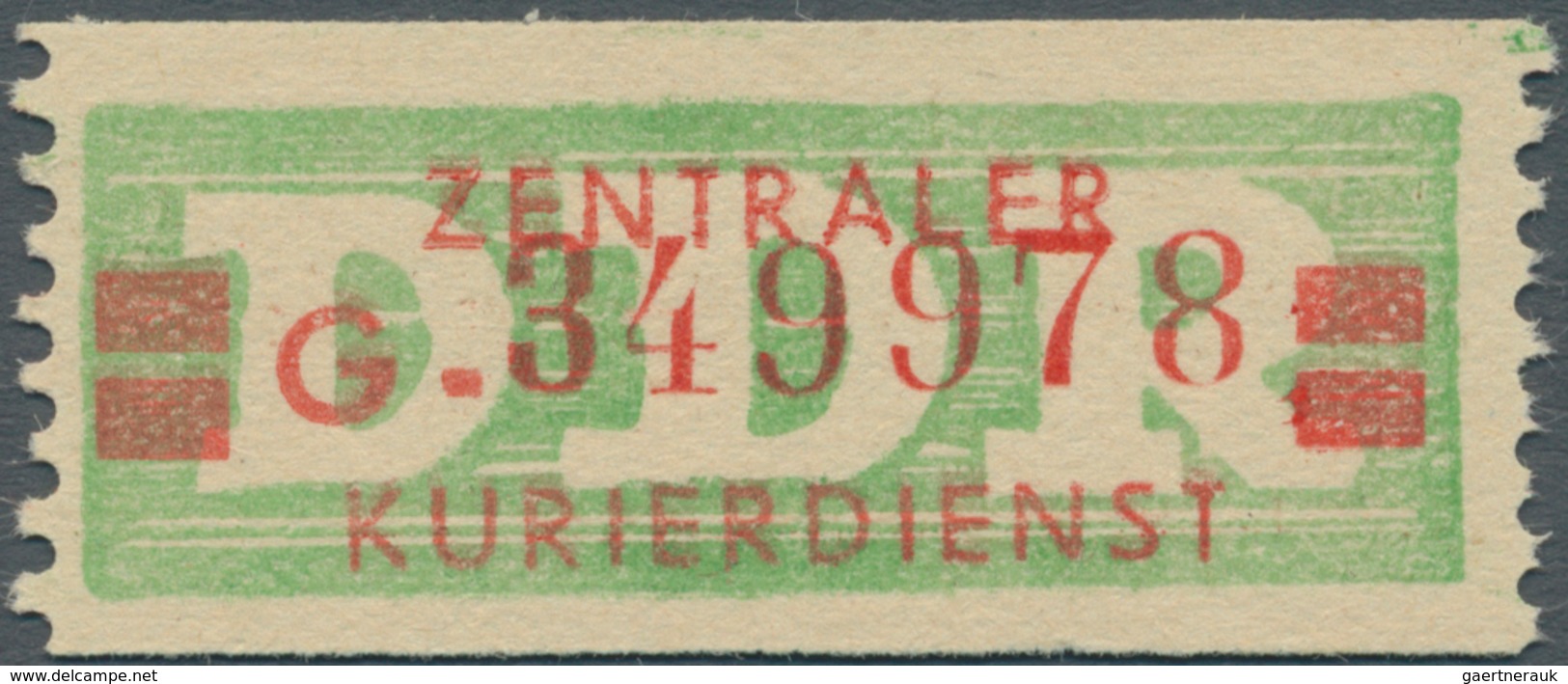 DDR - Dienstmarken B (Verwaltungspost A / Zentraler Kurierdienst): 1959, Wertstreifen Für Den ZKD, 2 - Altri & Non Classificati