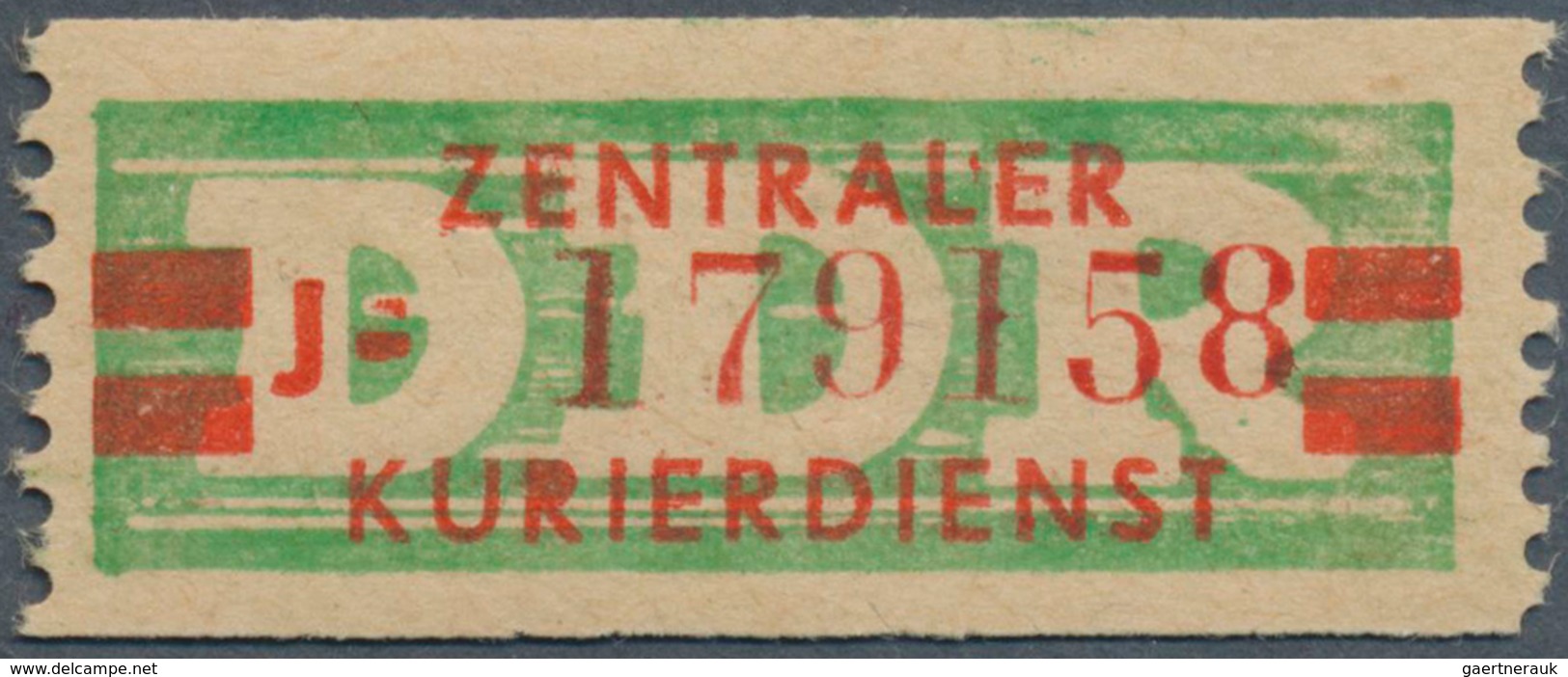 DDR - Dienstmarken B (Verwaltungspost A / Zentraler Kurierdienst): 1959, Wertstreifen Für Den ZKD, 2 - Other & Unclassified