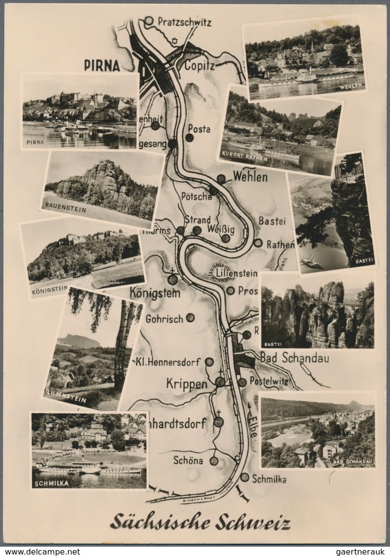 DDR - Ganzsachen: 1958, 10 Pfg. Fünfjahresplan Privat-Postkarte, "Berghotel Und Gaststätte BASTEI üb - Altri & Non Classificati