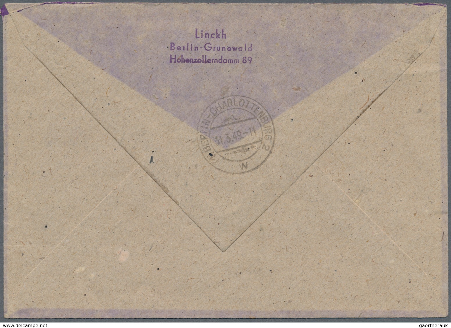 Berlin: 1949 (31.3.), Schwarzaufdruck 8 Pf. (2) Sowie Rotaufdruck 40 Pf. + 20 Pf. Auf R-Brief Innerh - Used Stamps