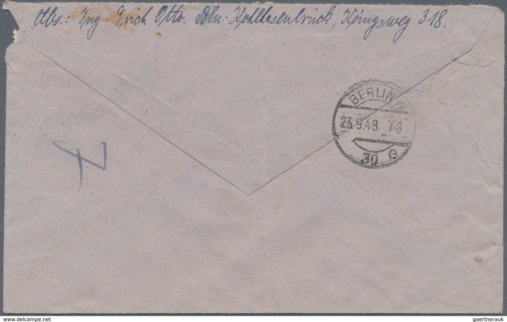Berlin: 1948, Schwarzaufdruck 16 Pf. Und 60 Pf. Jeweils Auf Fünf R-Briefen Als Portogerechte 76 Pf.- - Used Stamps
