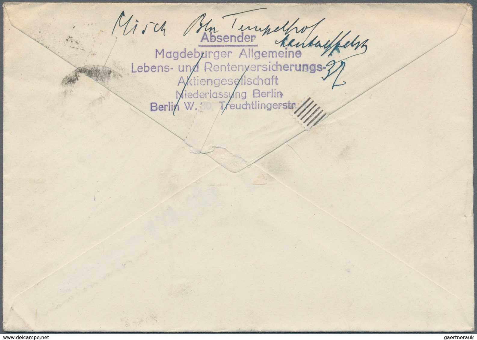 Berlin: 1949 (1.4.), Rotaufdruck 2 Pf. (7 Werte In 2 Paaren + 1 Dreierstreifen) In Mischfrankatur Mi - Used Stamps