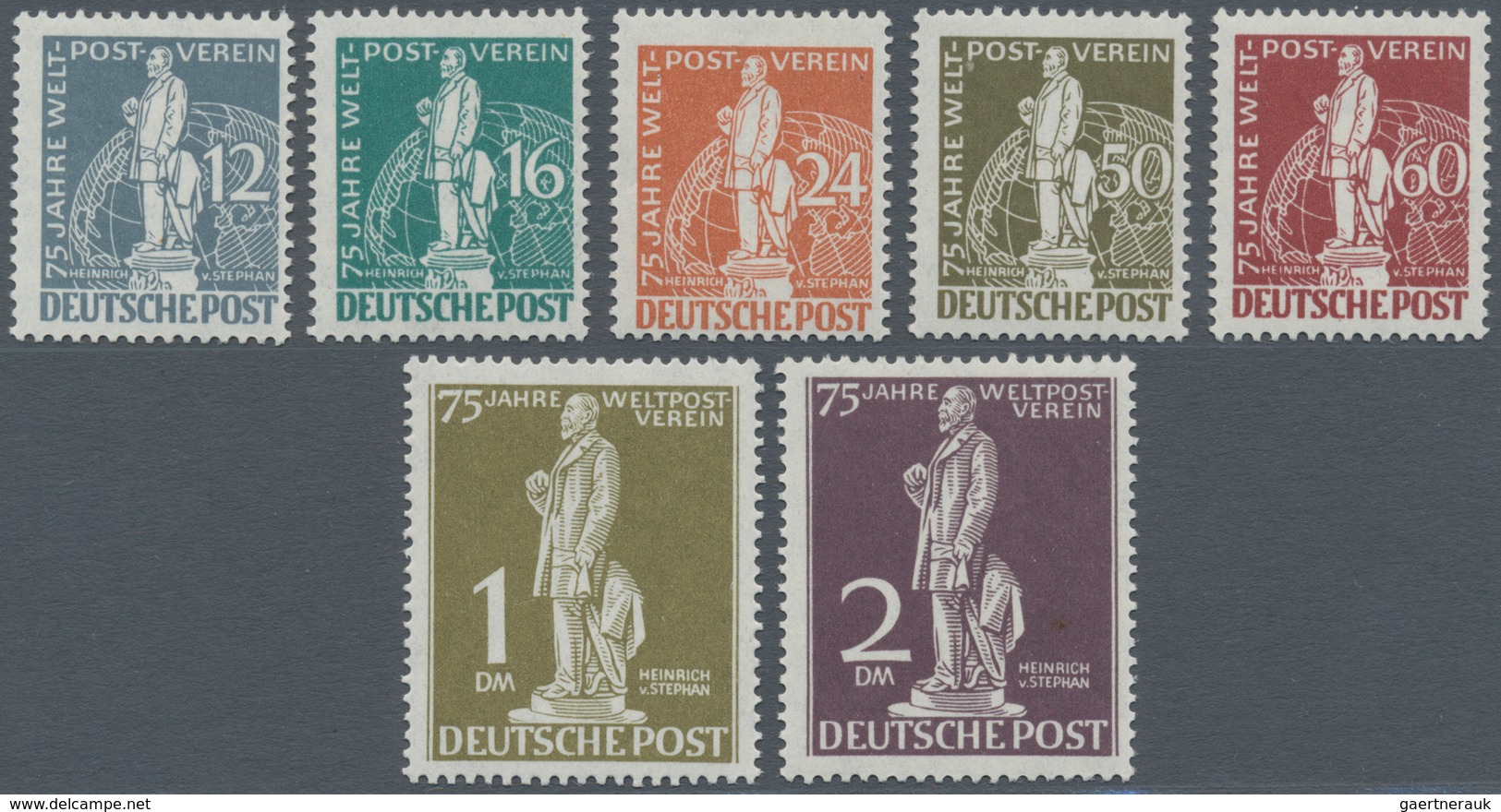 Berlin: 1949, "75 Jahre Weltpostverein", Kompl. Satz Einwandfrei Postfrisch Ohne Die üblichen Büge, - Used Stamps