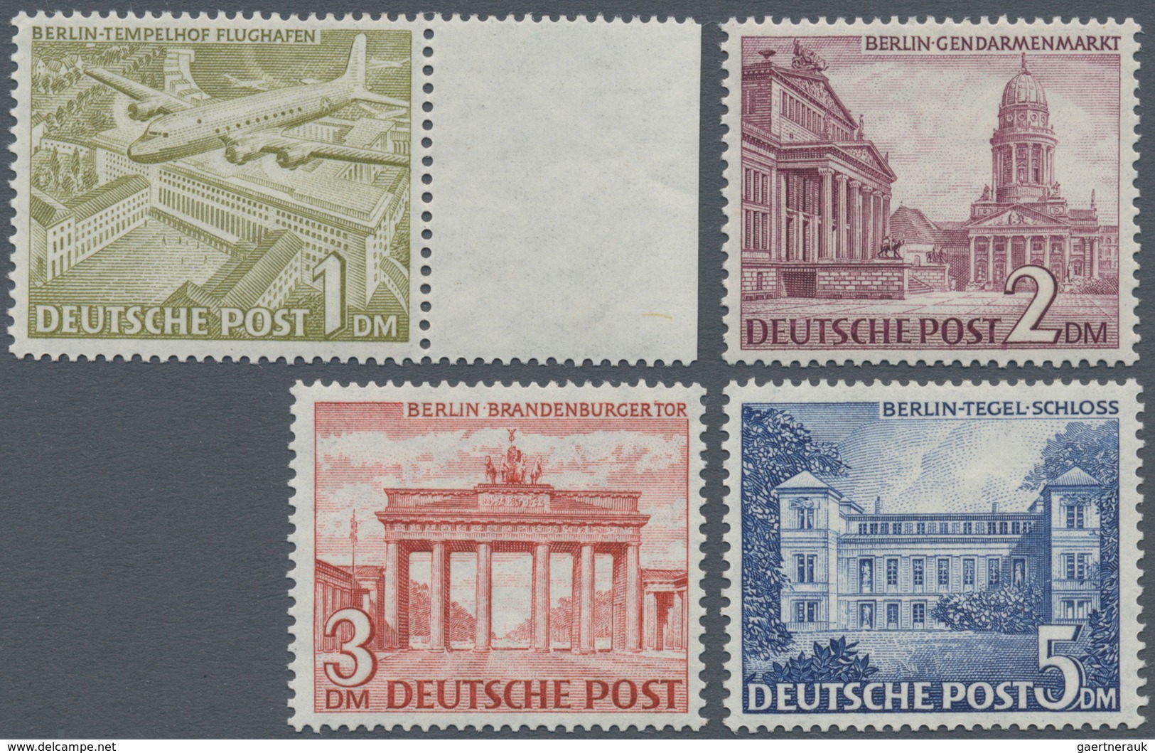 Berlin: 1949, "Berliner Bauten" Komplett Tadellos Postfrisch, MiNr 57, 59 Und 60 Geprüft Schlegel BP - Usati