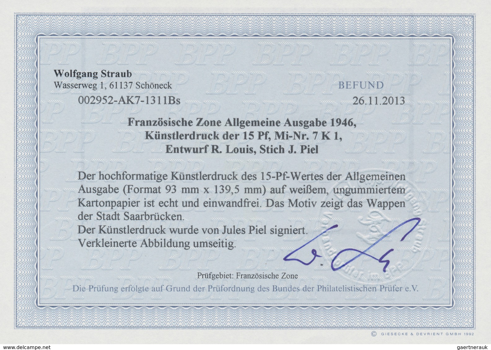 Französische Zone - Allgemeine Ausgabe: 1945, 1 Pfg., 5 Pfg. bis 10 Pfg. und 15 Pfg. bis 30 Pfg. Wap