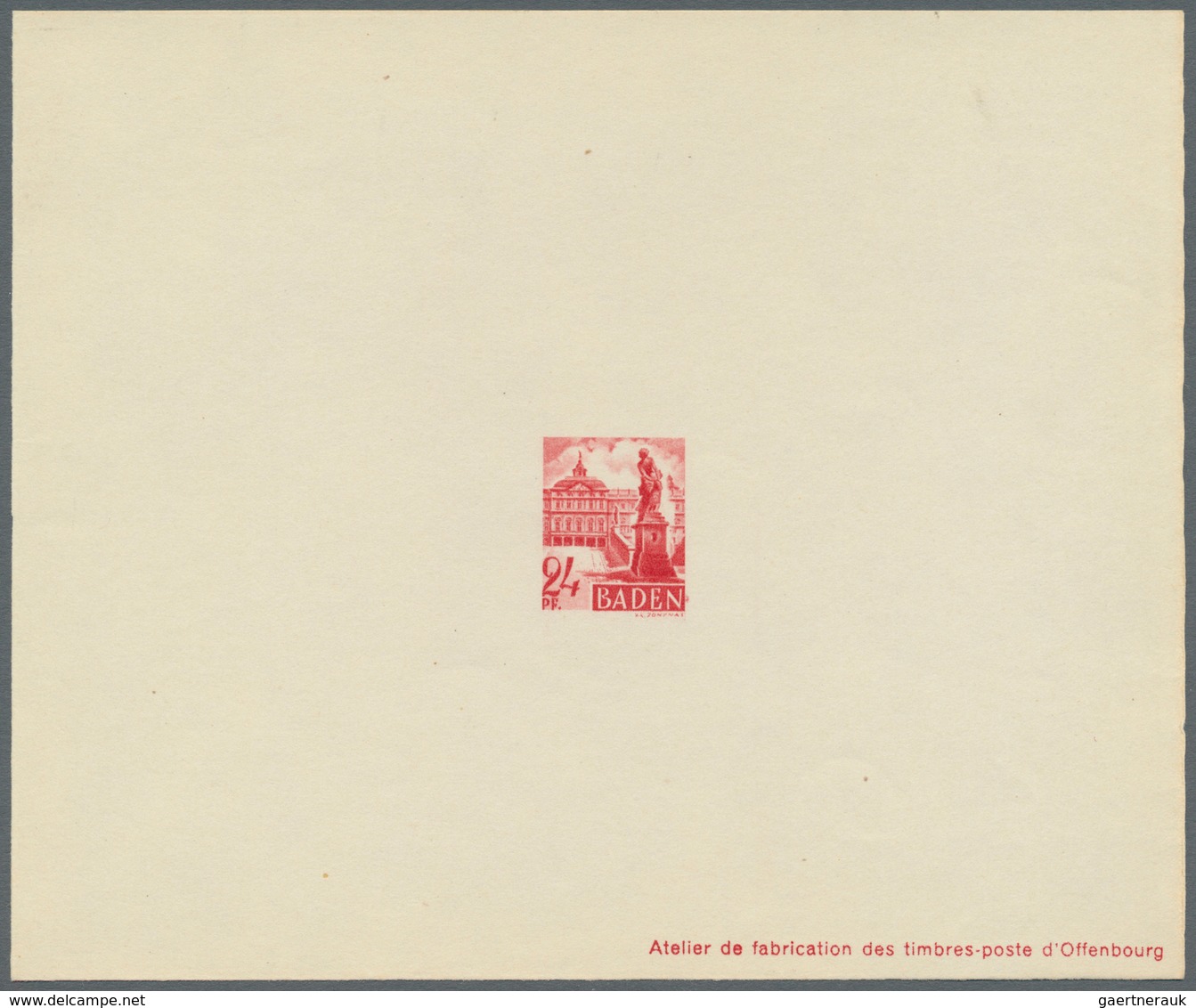Französische Zone - Baden: 1947, 2 Pfg. bis 1 M. Freimarken als Ministerblocks auf Kartonpapier mit