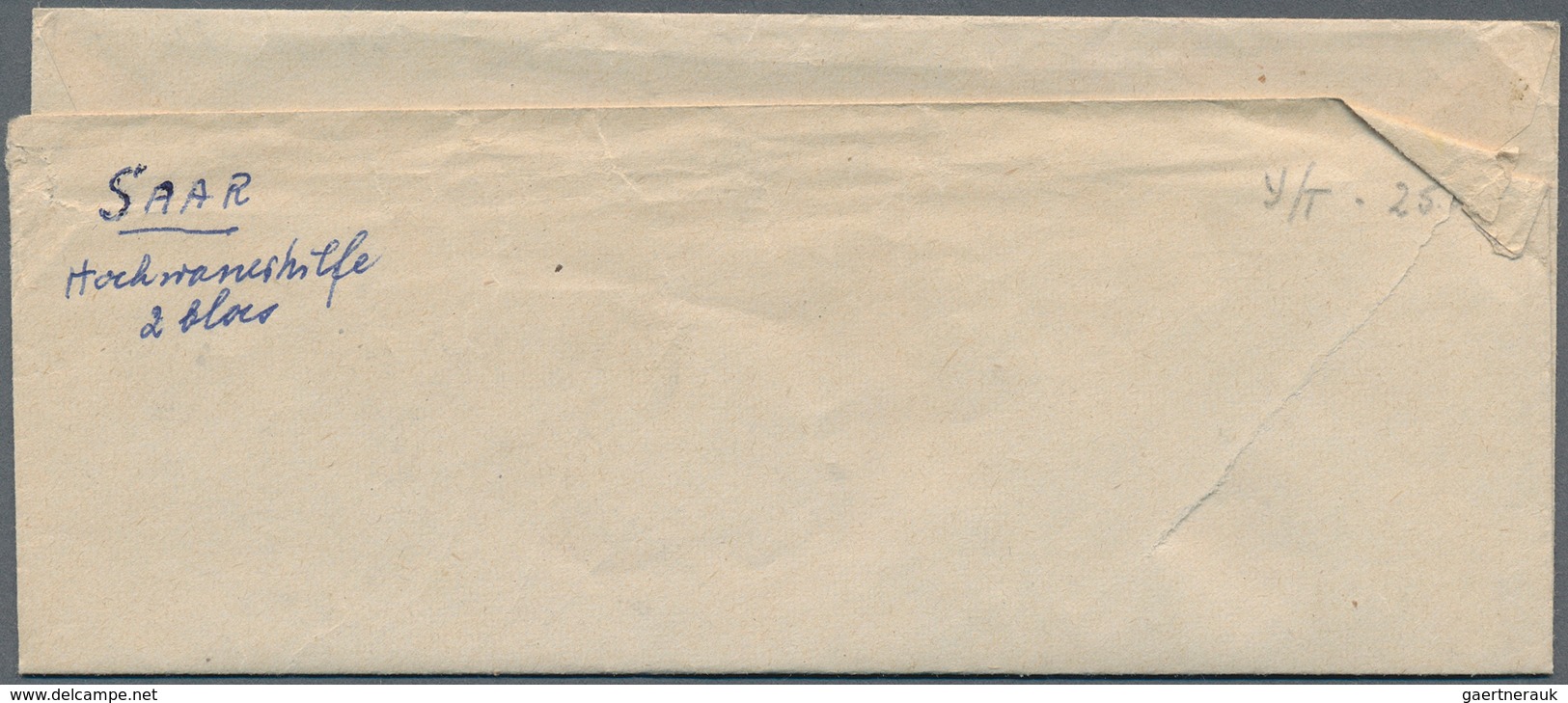 Saarland (1947/56): 1948, Hochwasser-Flugpostblock Als Ministerblock Auf Kartonpapier Ohne Gummierun - Used Stamps