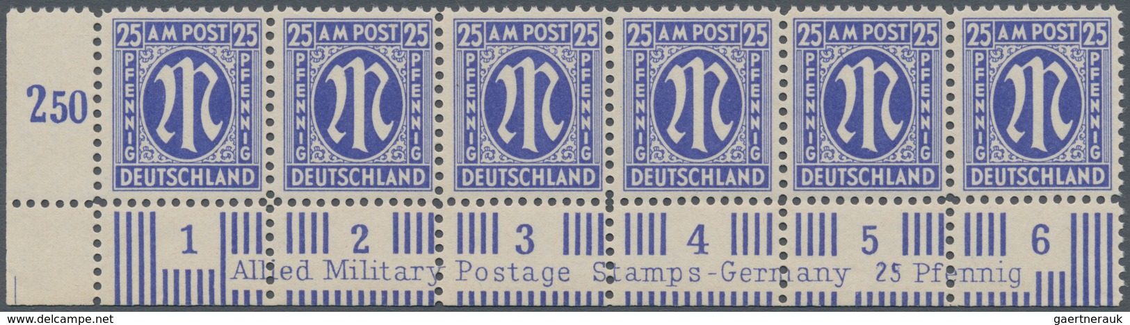 Bizone: 1945, AM-Post Deutscher Druck, Probedrucke Auf Papier X (Farbe Im UV-Licht Abweichend) Gez. - Altri & Non Classificati