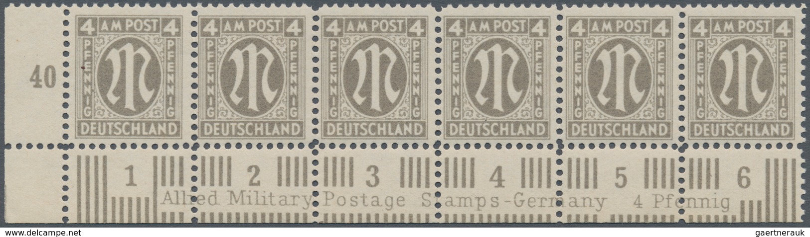 Bizone: 1945, AM-Post Deutscher Druck, Probedrucke Auf Papier X (Farbe Im UV-Licht Abweichend) Gez. - Other & Unclassified