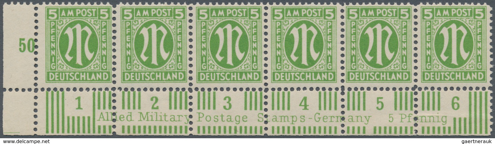 Bizone: 1945, AM-Post Deutscher Druck, Probedrucke Auf Papier X (Farbe Im UV-Licht Abweichend) Gez. - Altri & Non Classificati