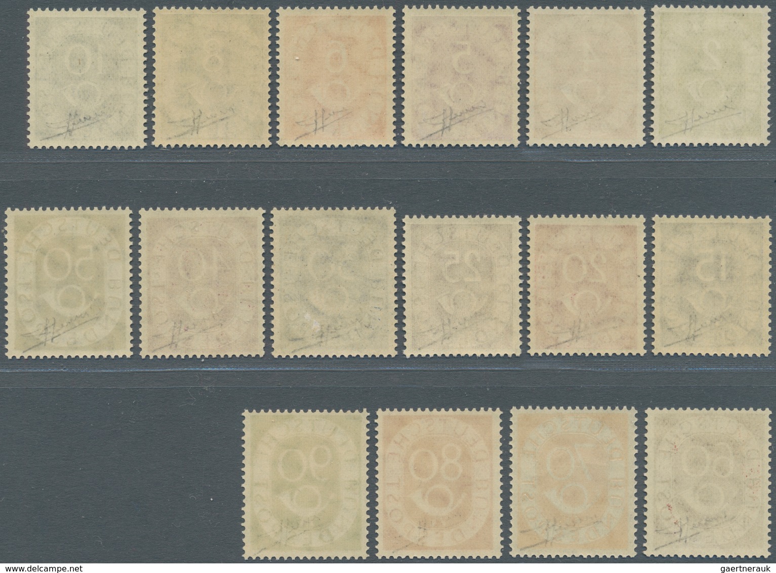 Bundesrepublik Deutschland: 1951: Posthorn, Postfrischer Luxussatz,. (KW Michel 2.200,- €) - Collections