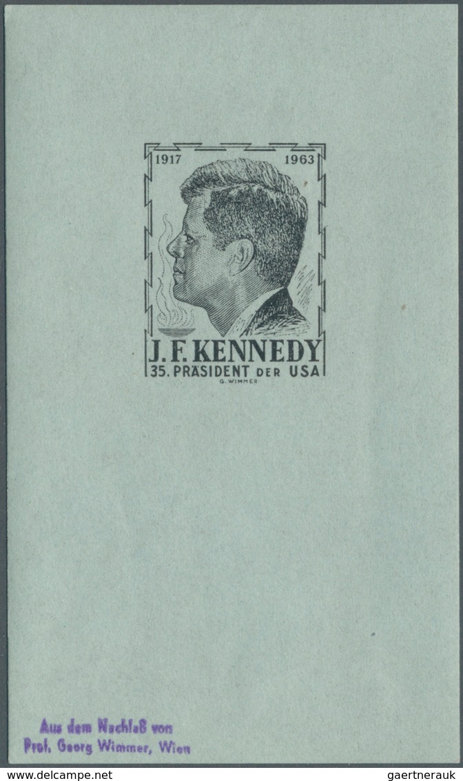 Bundesrepublik Deutschland: 1963, 1. Todestag Von Kennedy, Essay Ohne Wertbezeichnung Aus Dem Nachla - Collections