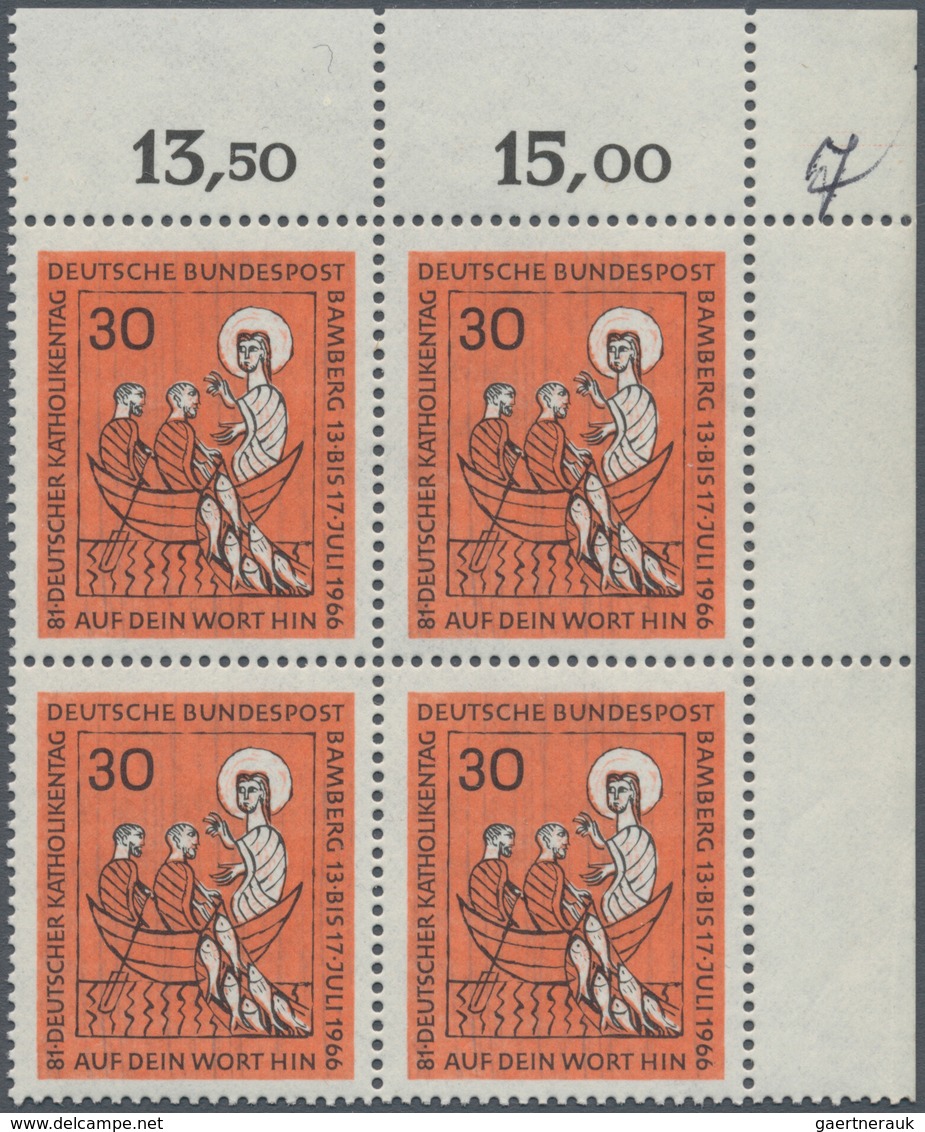 Bundesrepublik Deutschland: 1966, Deutscher Katholikentag Bamberg 30 Pf Mit Abart "angesetzte Ecke" - Collections