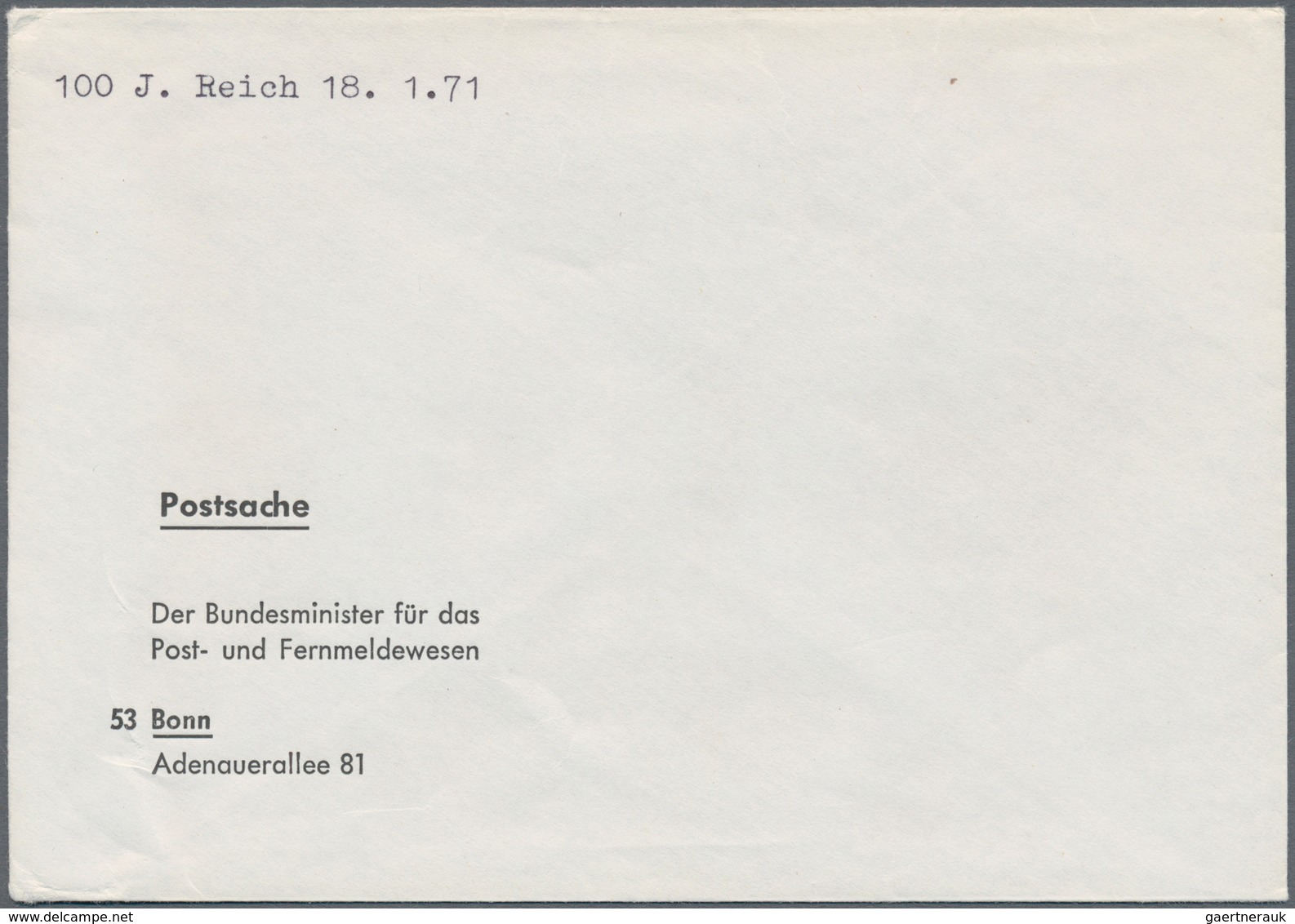 Bundesrepublik Deutschland: 1971, 30 Pf. '100 Jahre Reichsgründung', S/w-Fotoessay In Unverausgabter - Collections