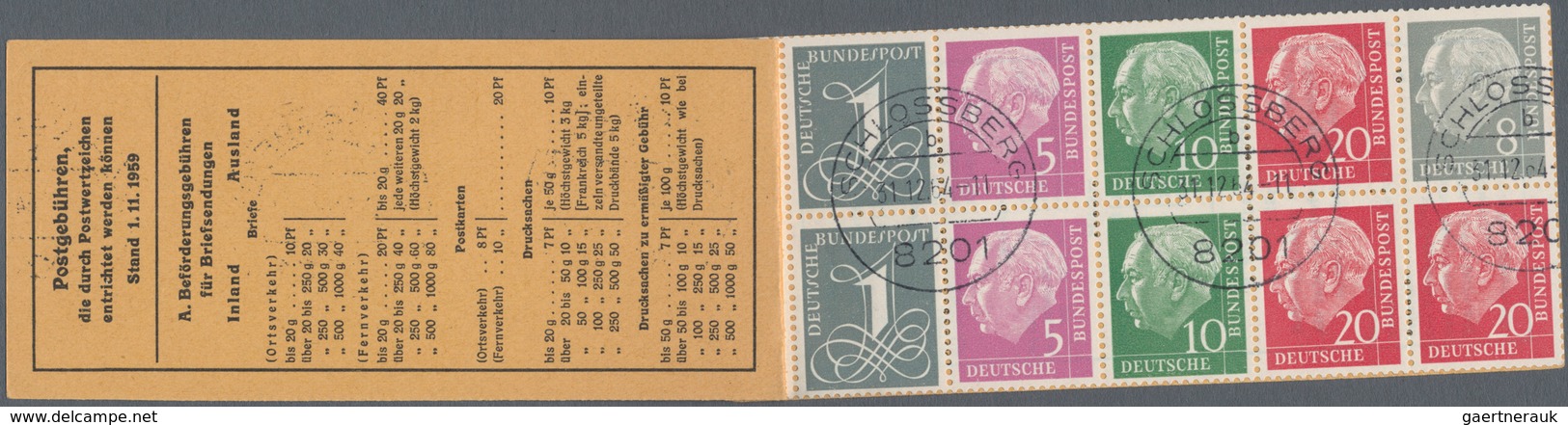 Bundesrepublik - Markenheftchen: 1960, Heuss Markenheftchen Mit Liegendem Wasserzeichen, Deckel Gefa - Altri & Non Classificati