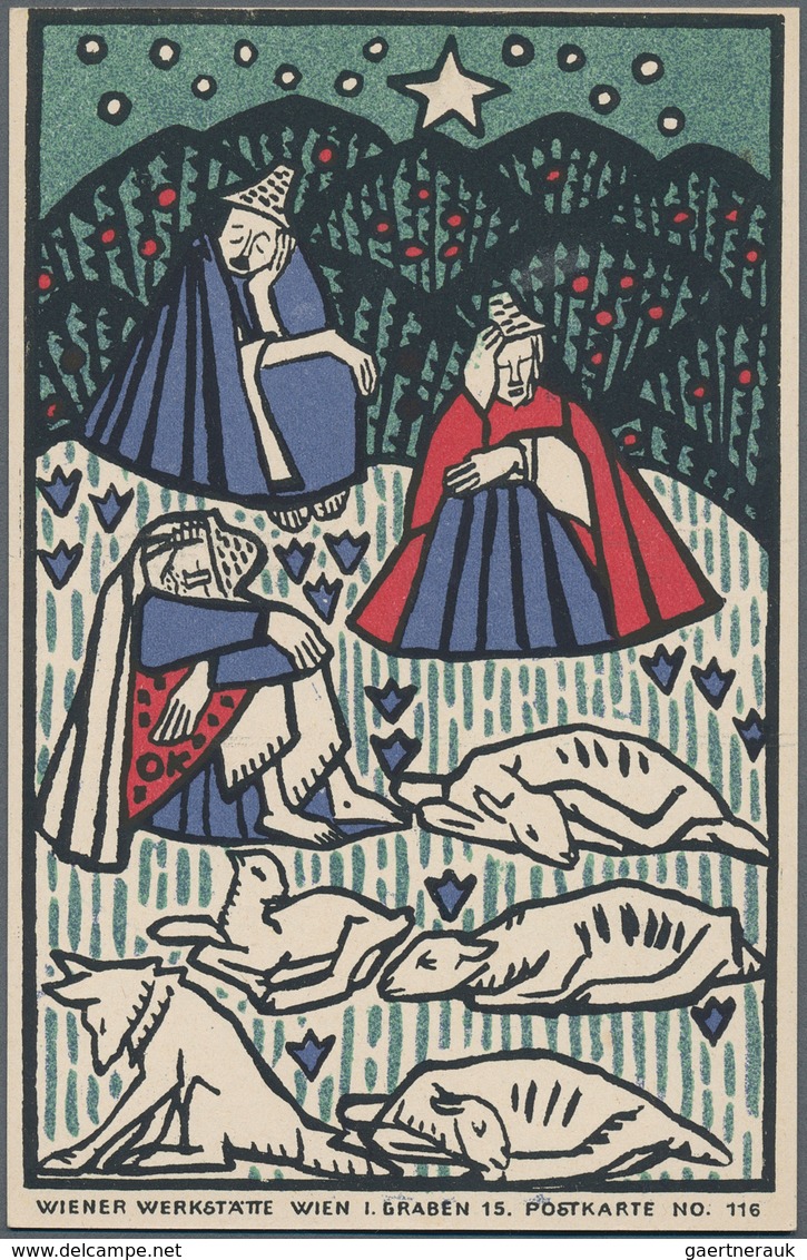 Ansichtskarten: Künstler / Artists: WIENER WERKSTÄTTE, WW 116, Oskar Kokoschka "Heilige Drei Könige" - Non Classificati