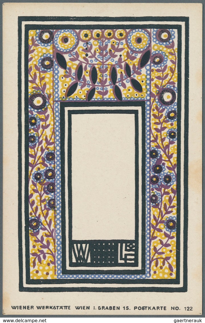 Ansichtskarten: Künstler / Artists: WIENER WERKSTÄTTE, WW 122 Franz Lebisch "Schmuckkarte", Ungebrau - Non Classificati