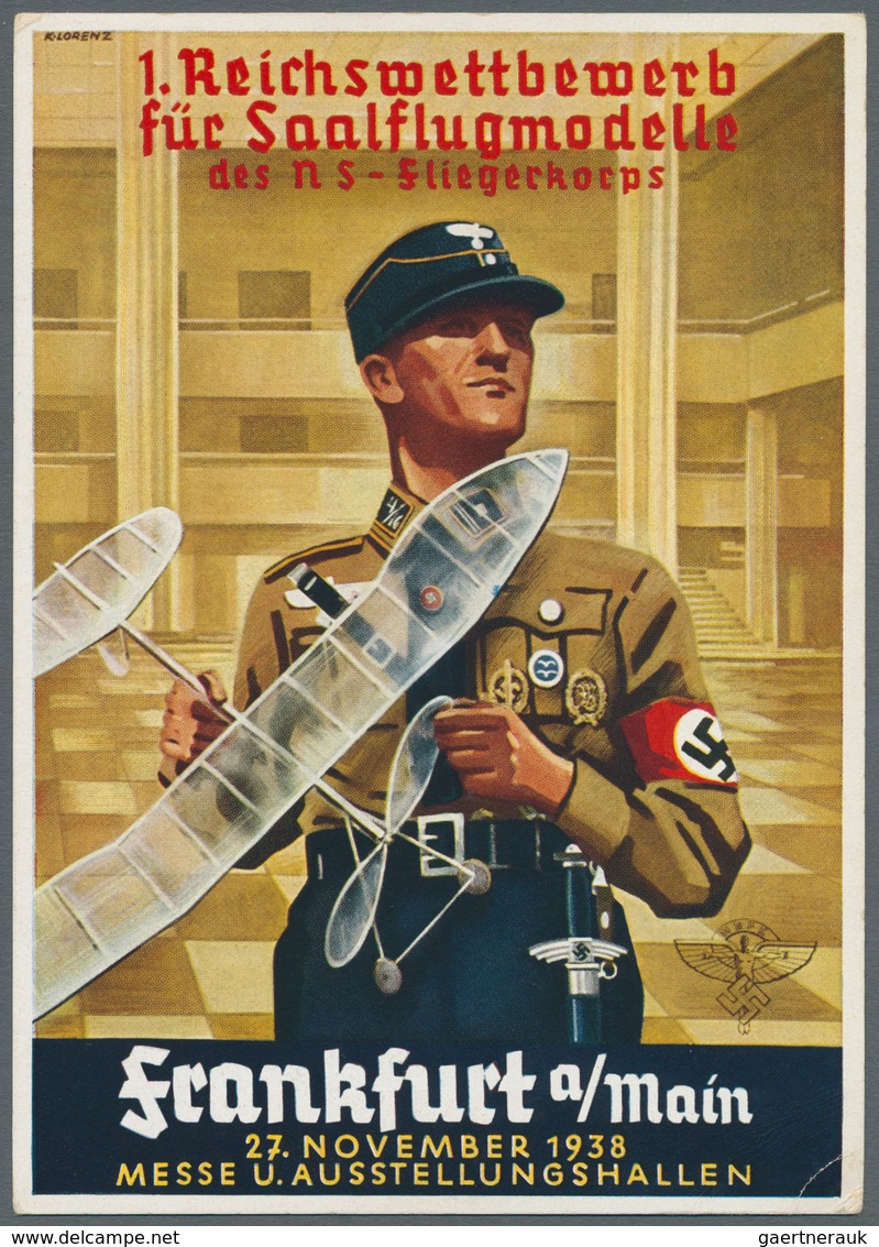 Ansichtskarten: Propaganda: 1938, Dt. Reich. Privat-Postkarte 6 Pf Hindenburg "1. Reichswettbewerb F - Partiti Politici & Elezioni