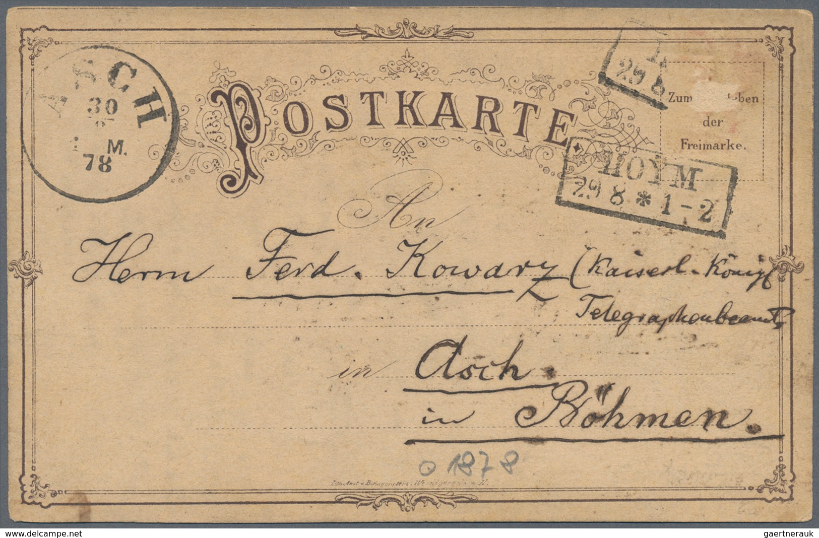 Ansichtskarten: Vorläufer: 1878, "BROCKEN-HOTEL", Vorläuferkarte Mit R2 HOYM 29.8 , Die Marke Ist Le - Non Classificati