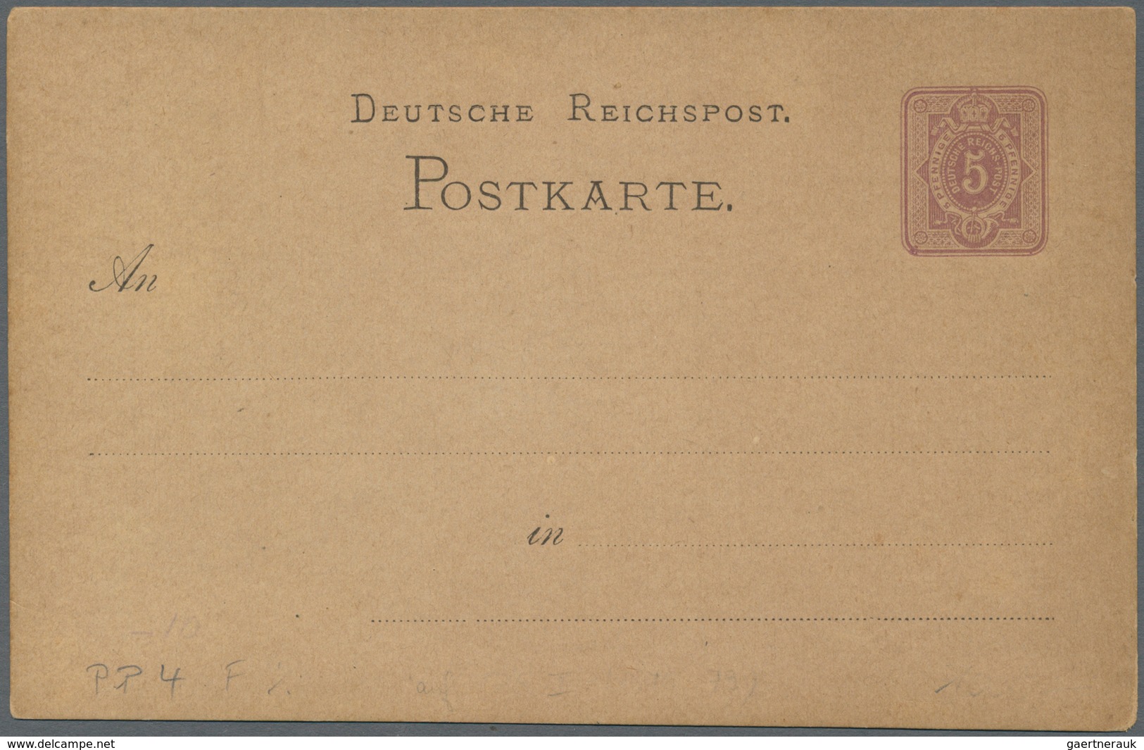 Ansichtskarten: Vorläufer: 1879 Ca., LIEBENSTEIN KURHAUS, Vorläuferkarte 5 Pf. Lila Als Privatganzsa - Non Classificati