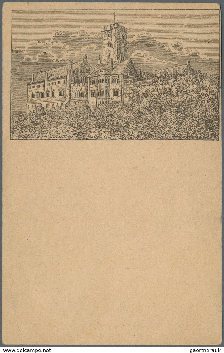 Ansichtskarten: Vorläufer: 1879 Ca., WARTBURG, Vorläuferkarte 5 Pf. Lila Als Privatganzsache, Ungebr - Unclassified