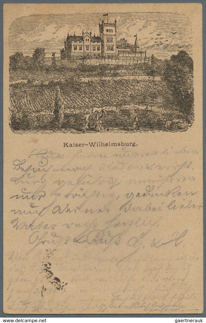 Ansichtskarten: Vorläufer: 1880, KAISER-WILHELMSBURG, Vorläuferkarte 5 Pf. Lila Als Privatganzsache - Non Classificati