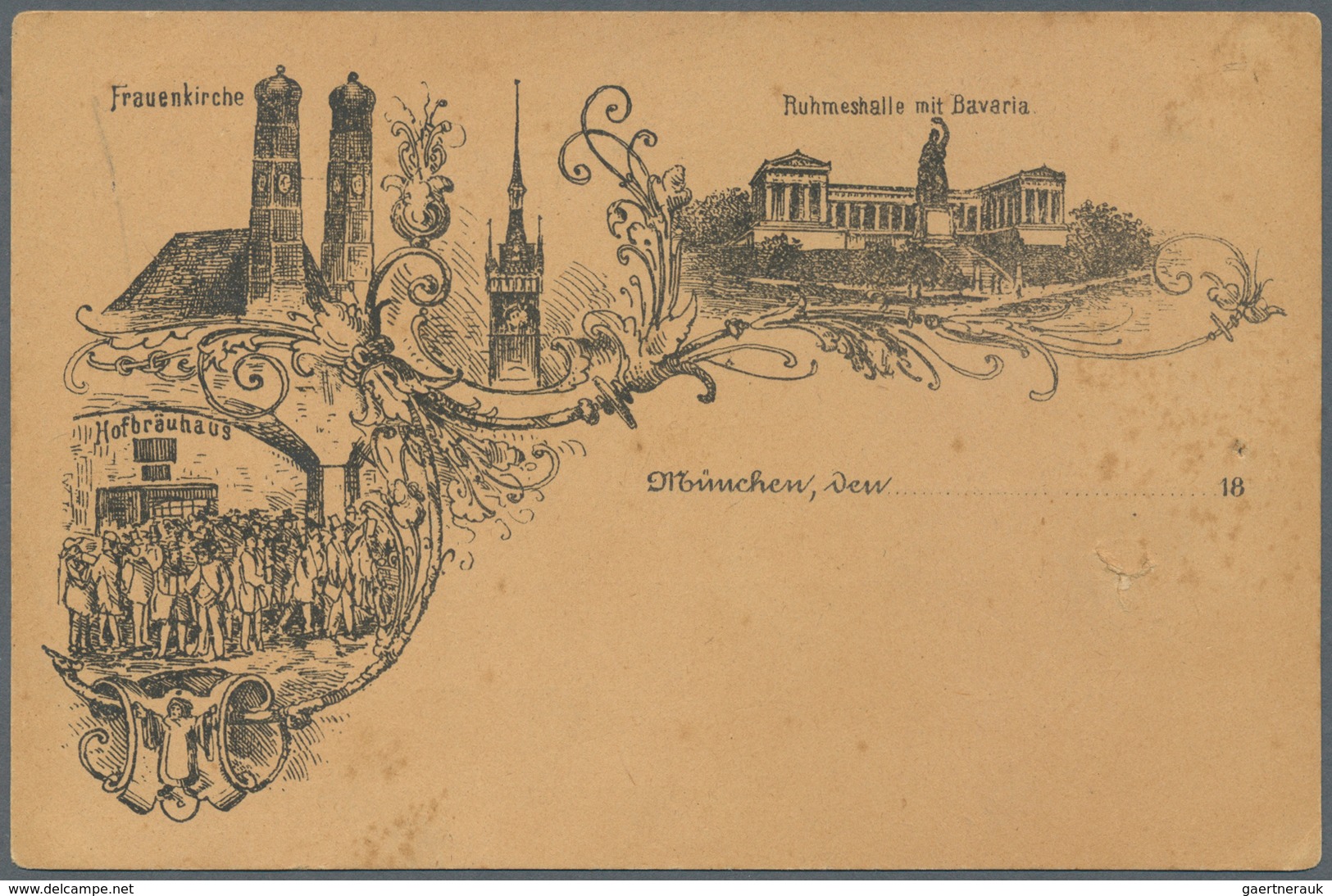 Ansichtskarten: Vorläufer: 1883 Ca, MÜNCHEN, Mehrbildkarte Mit U.a. Hofbräuhaus Und Frauenkirche, Un - Sin Clasificación