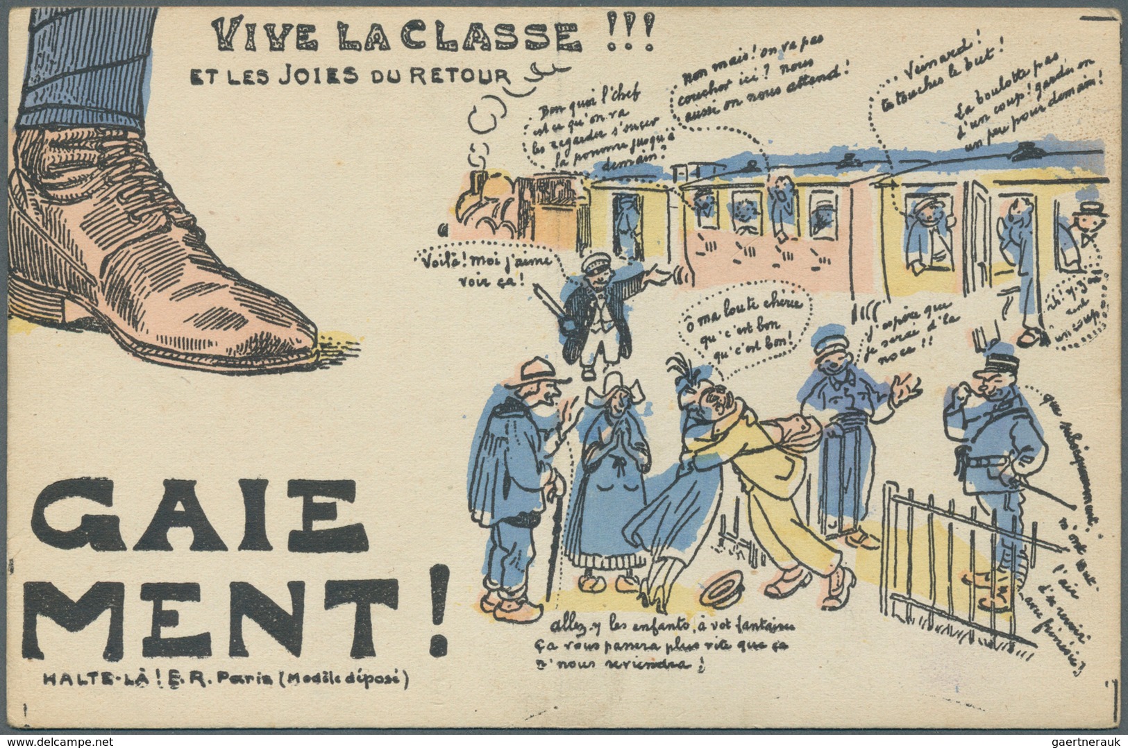 Ansichtskarten: Motive / Thematics: MILITÄR / 1. WELTKRIEG, Frankreich Soldat 10-teiliges Puzzle, al