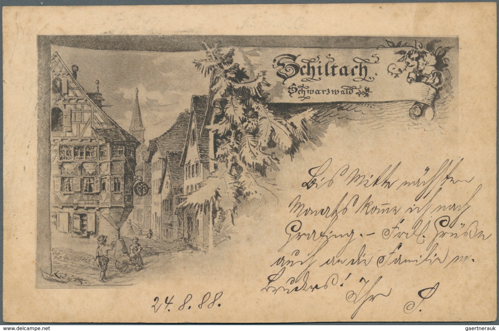 Ansichtskarten: Baden-Württemberg: BADEN: 1888, Vorläuferkarte "SCHILTACH"/Schww., 1939, STAUFEN, "Z - Other & Unclassified