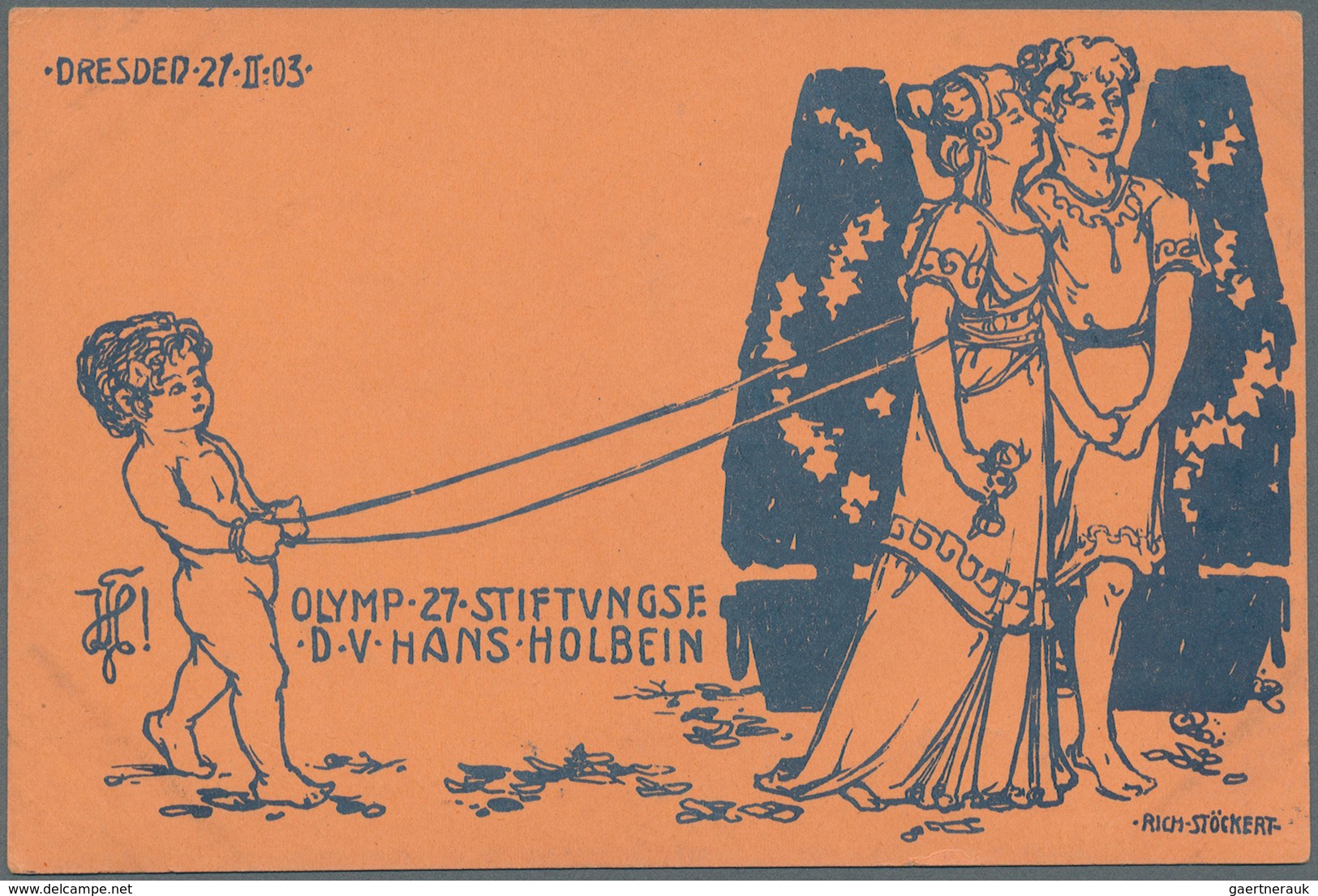 Ansichtskarten: Sachsen: DRESDEN, Olymp 27. Stiftungsfest Des Vereins Hans-Holbein 1903 Ungebraucht - Other & Unclassified