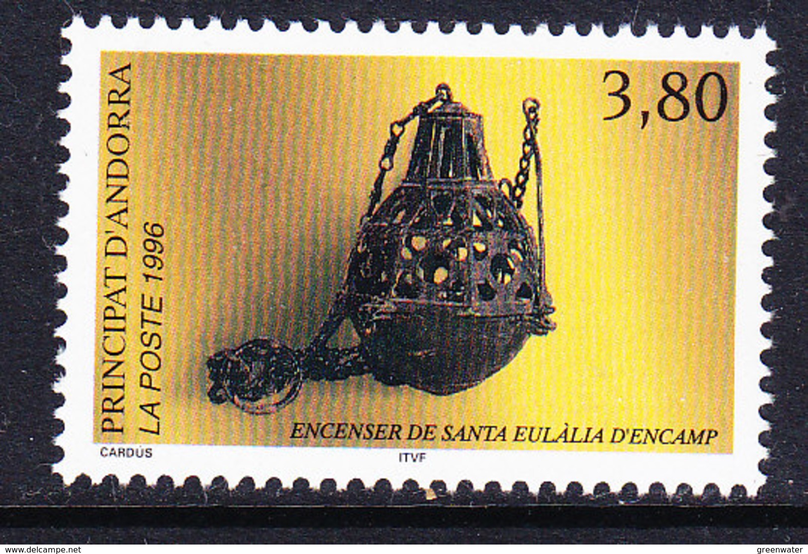 Andorra Fr. 1996 Censer 1v  ** Mnh (40652N) - Ongebruikt