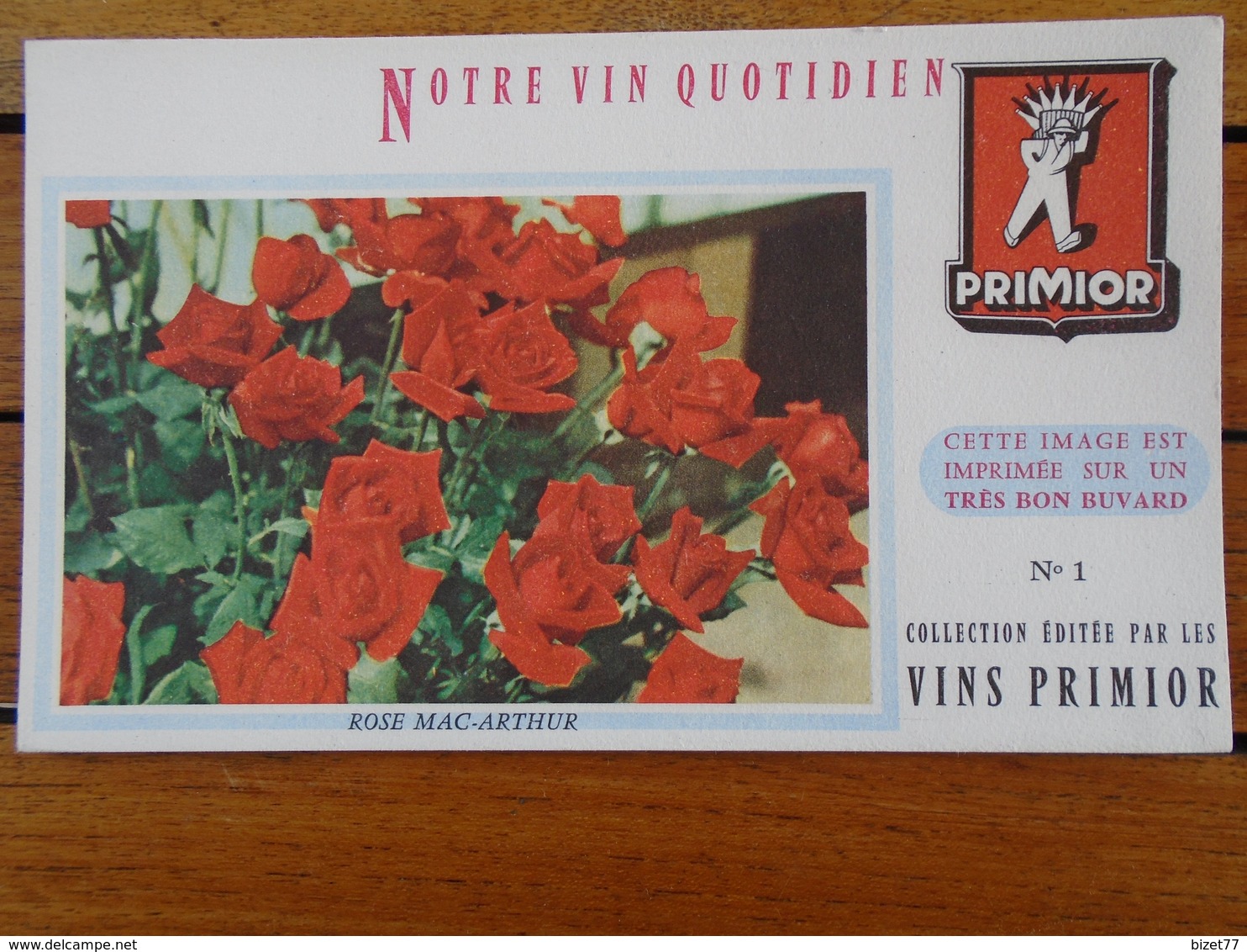 BUVARD / Lot De 6 Buvards,  Differents - VINS PRIMIOR - SERIE DES FLEURS - - Other & Unclassified