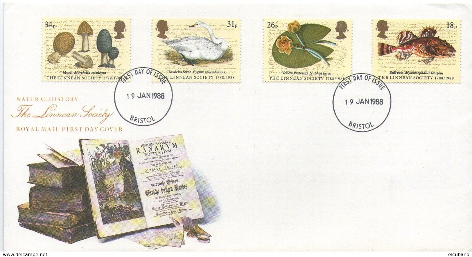 Gran Bretagna Royal Mail FDC Natura Natural History Linnean Society - Protection De L'environnement & Climat