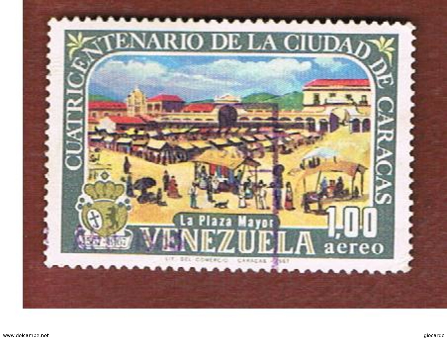 VENEZUELA  - SG 2000    -       1967     400^ ANNIV. CARACAS: PLAZA MAYOR              -  USED° - Venezuela