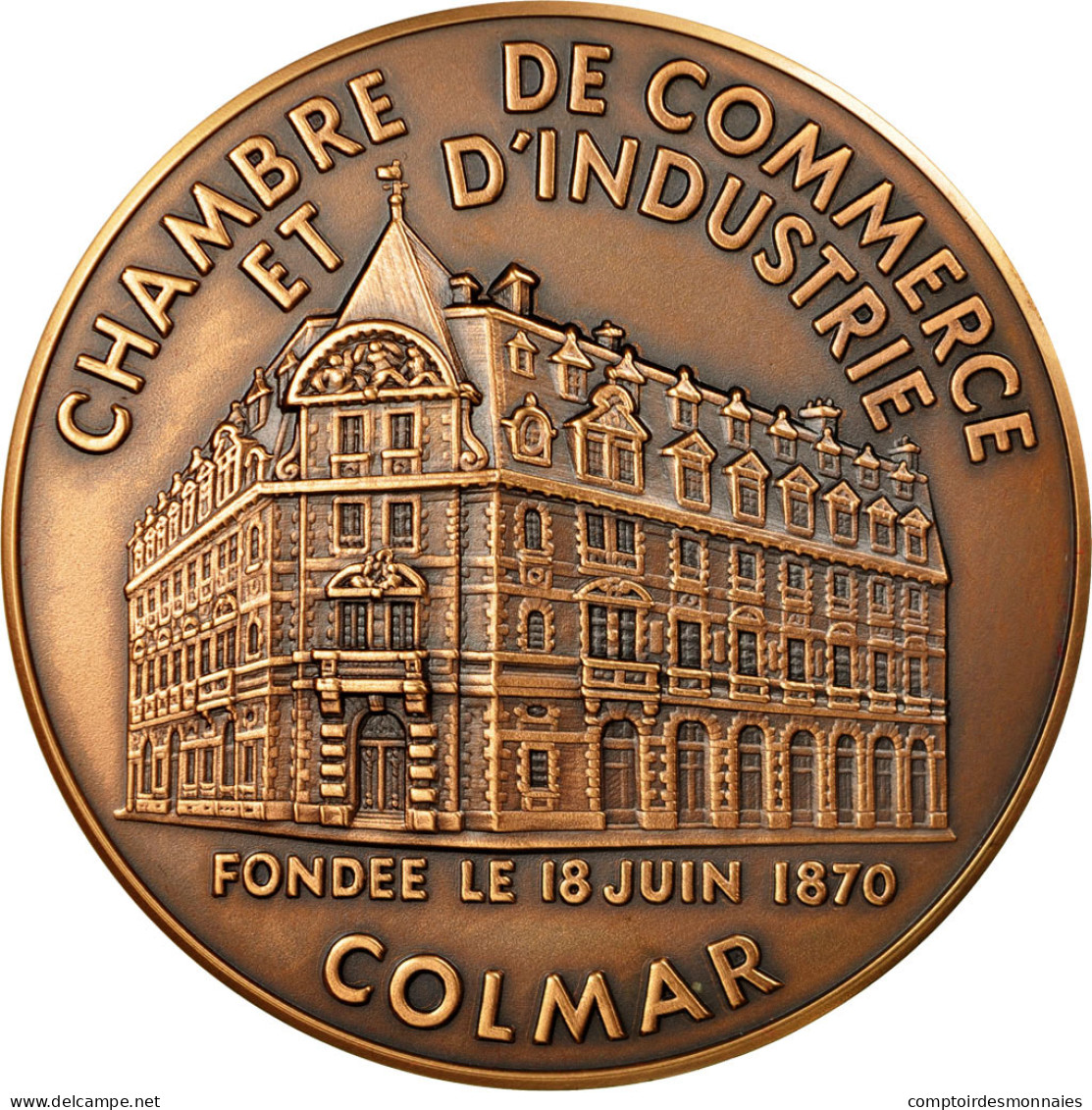 France, Médaille, Chambre De Commerce Et D'Industrie De Colmar, FDC, Bronze - Other & Unclassified