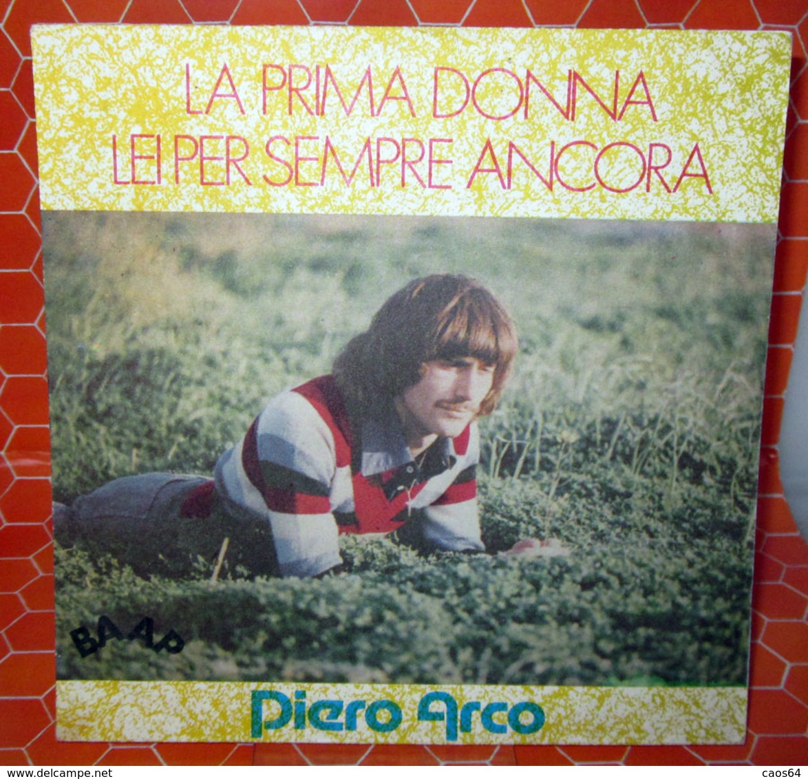 PIERO ARCO LA PRIMA DONNA  COVER NO VINYL 45 GIRI - 7" - Accessories & Sleeves