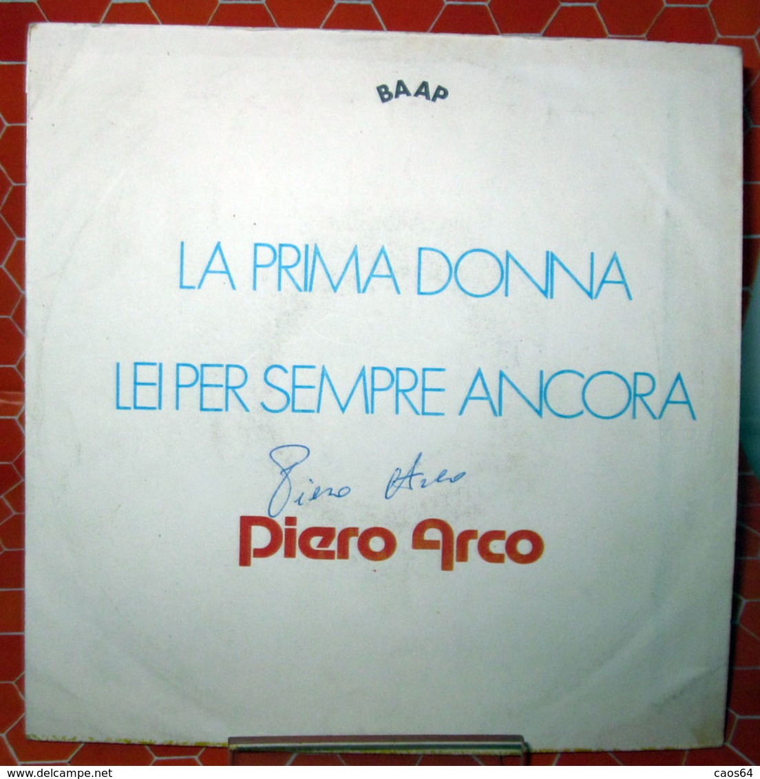 PIERO ARCO LA PRIMA DONNA  COVER NO VINYL 45 GIRI - 7" - Accessoires, Pochettes & Cartons