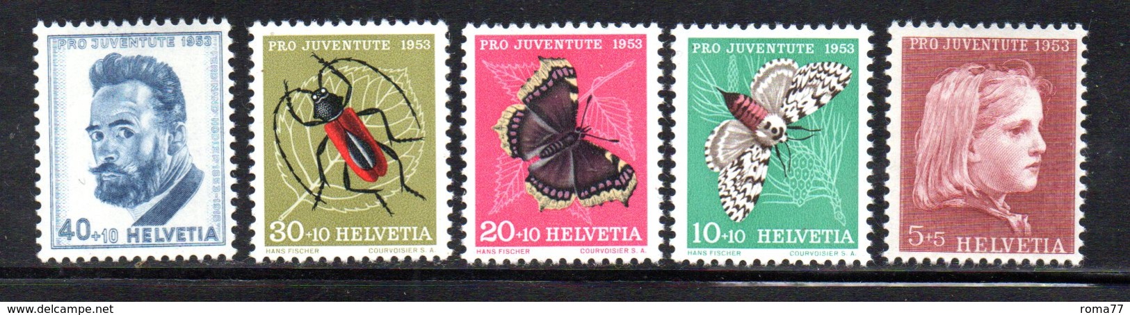 354/1500 - SVIZZERA 1953 , Unificato N. 539/543  ***  MNH  Pro Juventute - Nuovi