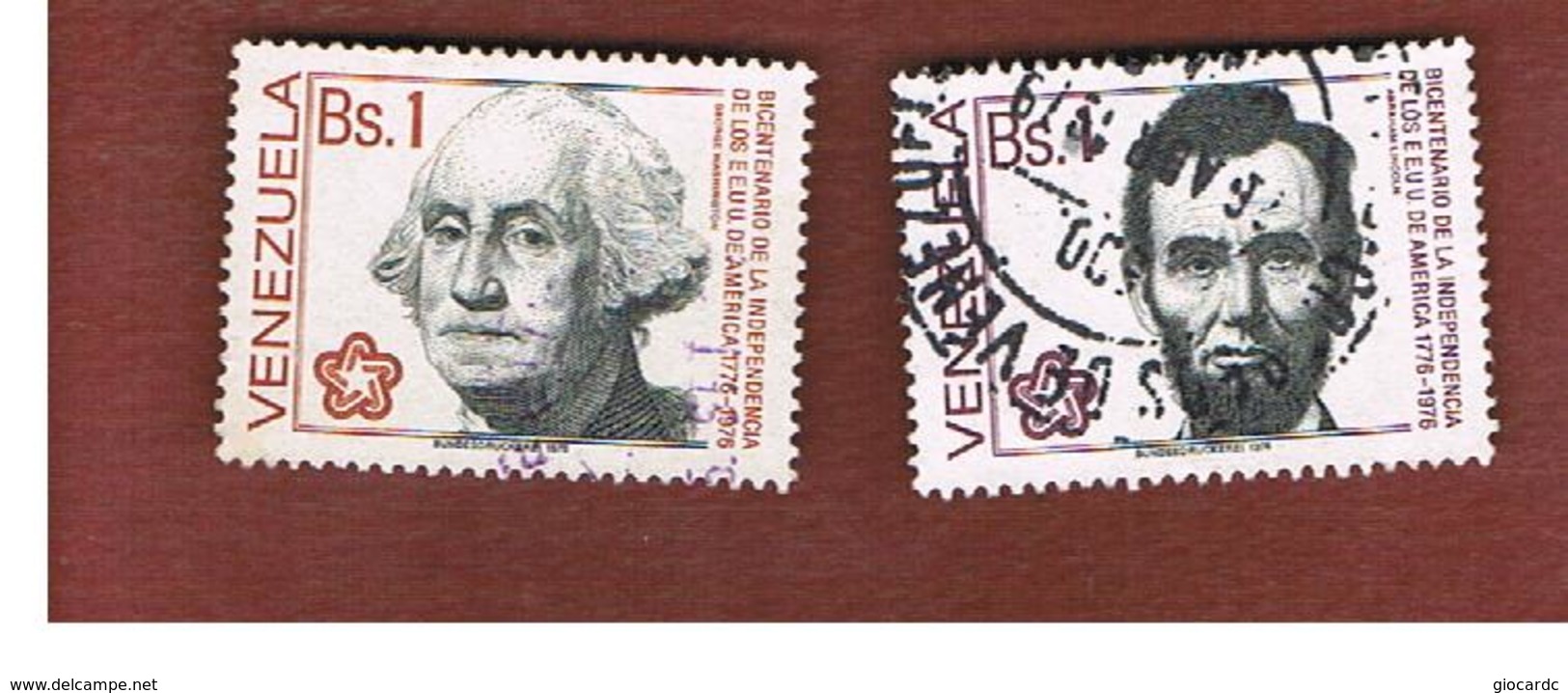 VENEZUELA  - SG 2338.2340    -       1976  BICENTENARY AMERICAN REVOLUTION       -  USED° - Venezuela