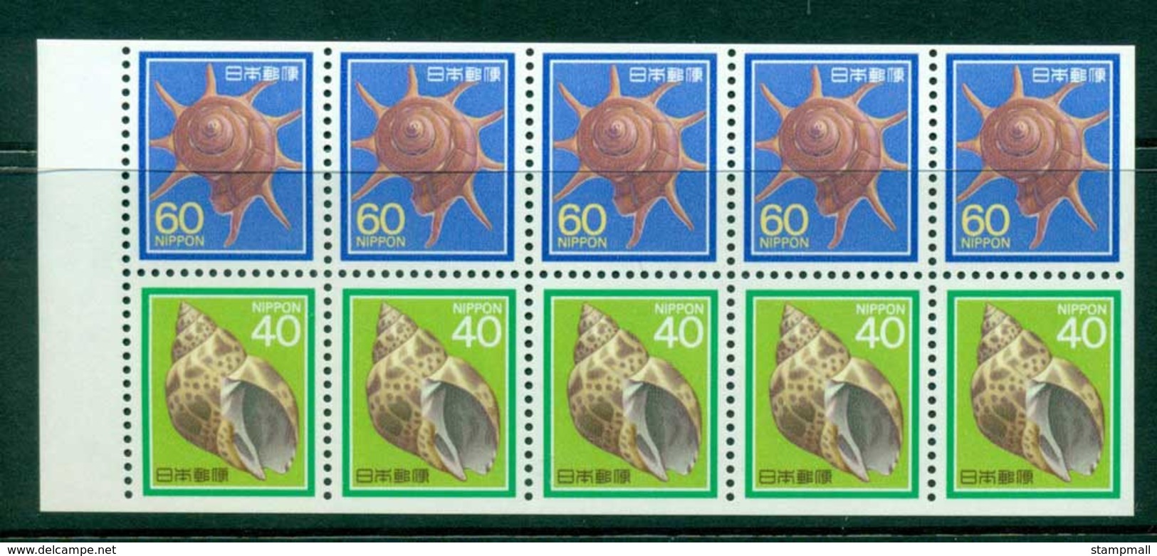 Japan 1988 Seashells Booklet Pane 60 + 40 MUH Lot25235 - Other & Unclassified