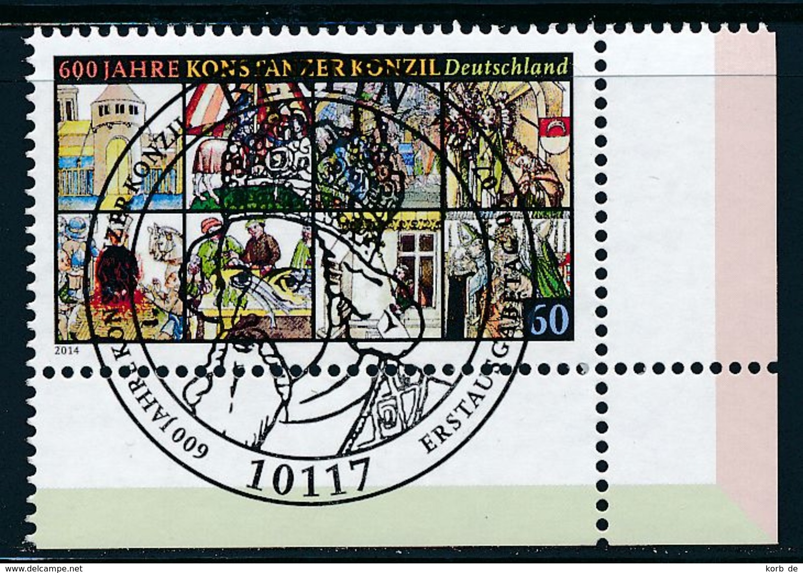 BRD 2014 / MiNr.   3091  Rechts Unten Ecke Mit Ersttagsstempel  O / Used  (d937) - Gebraucht